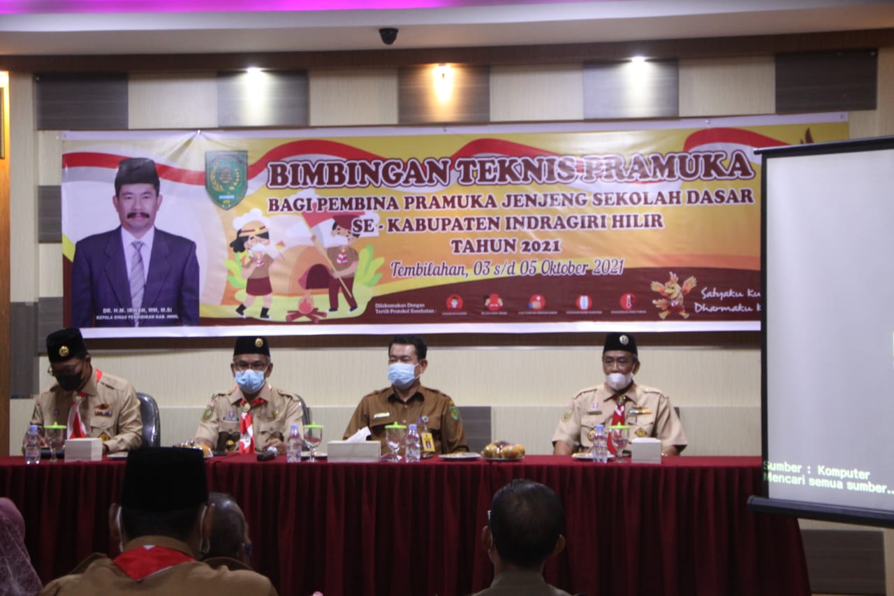 Disdik Inhil Taja Bimtek Pembina Pramuka