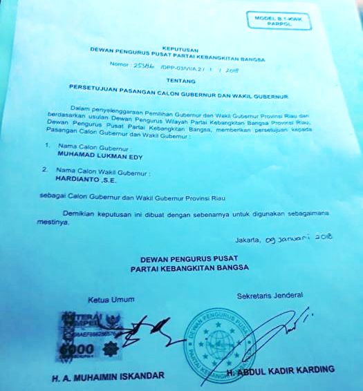 Terjawab Sudah, Arah Dukungan PKB di Pilgubri