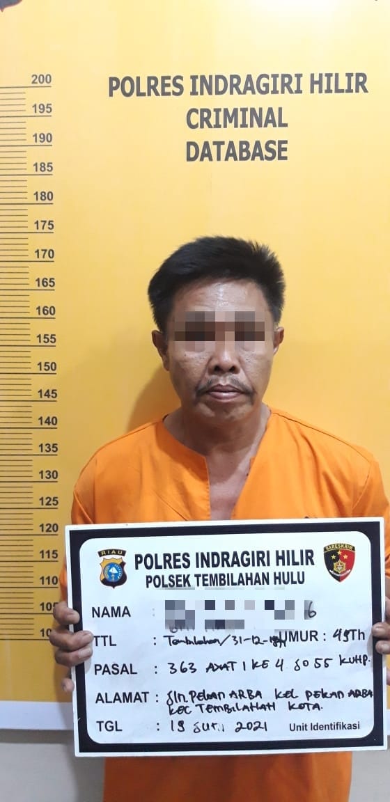 Pencuri Kabel Lampu Penerangan Jalan Milik Pemkab Inhil Dibekuk Polisi