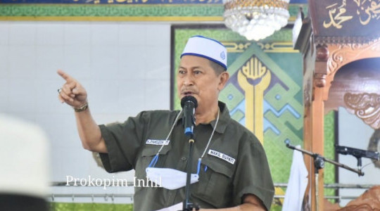 Safari Ramadhan ke Kuindara, Wabup Inhil Sampaikan Larangan Mudik