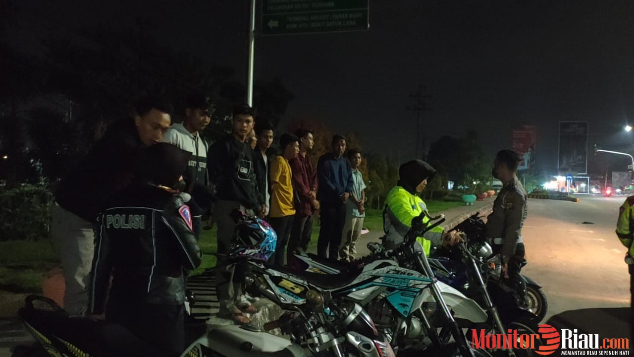 Satlantas Polres Dumai Amankan 35 Kendaraan Balap Liar