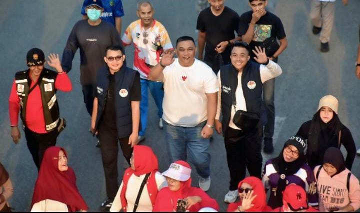 Ribuan Warga Ikuti Jalan Sehat IPTD di Dumai