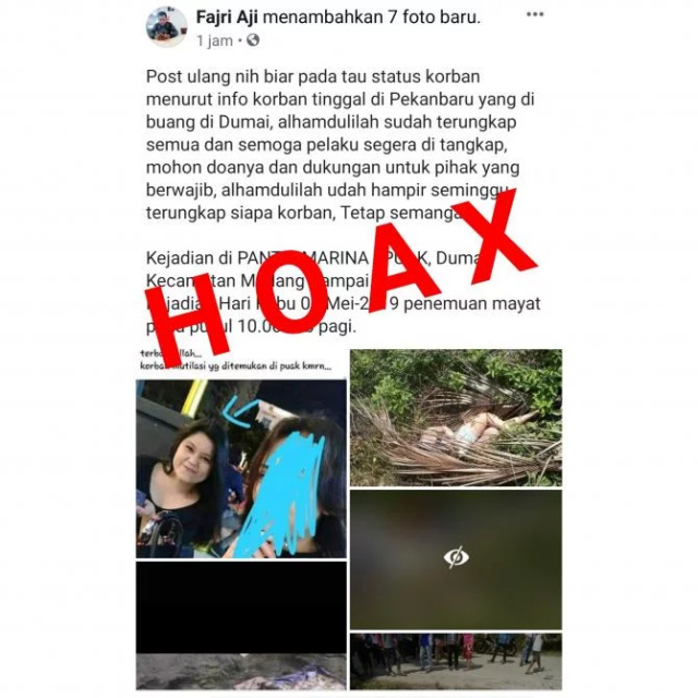 Photo Kepala Mayat Wanita Yang Dimutilasi Ternyata Hoax