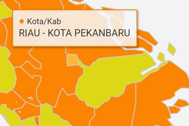 Peta Risiko Pekanbaru di Zona Oranye, Jangan Lengah Tetap Patuhi Prokes COVID-19