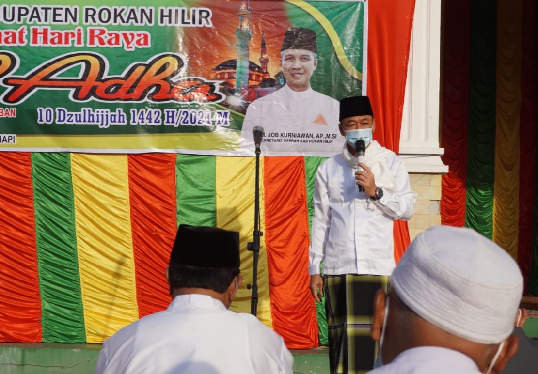 Pemkab Rokan Hilir Gelar Salat Idul Adha di Lapangan Perteba
