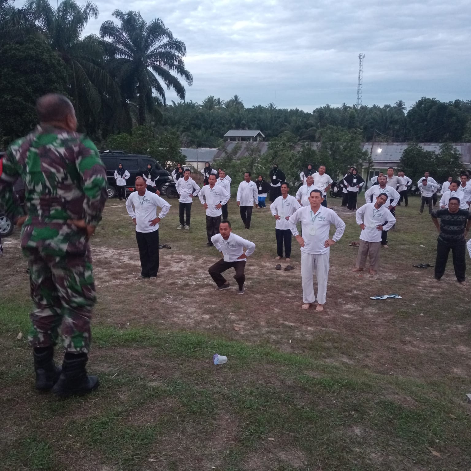Jadi Pembina PDKPNU, Sertu Sareh Gelar Senam Pagi
