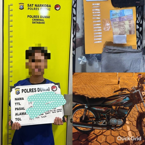 Kedapatan Bawa Sabu, Pria Berusia 17 Tahun Ini Digiring ke Polres Dumai