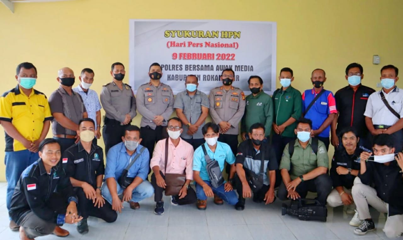 Polres Rohil Bersama Insan Pers Gelar Syukuran Peringati HPN Ke- 76 Tahun