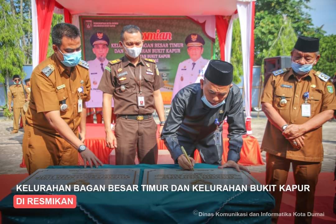 Walikota Dumai Resmikan Kelurahan Bukit Kapur dan Bagan Besar Timur