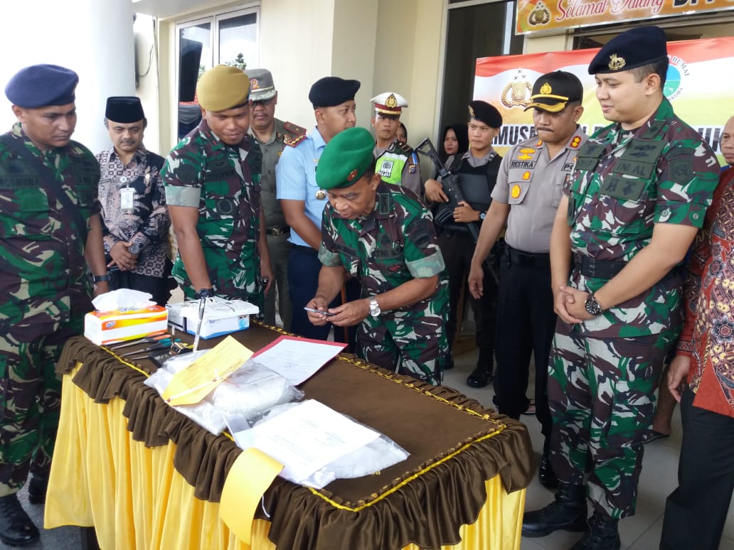 Kasdim 0320/Dumai Hadiri Upacara Gelar Pasukan Operasi Muara Takus di Polres Dumai