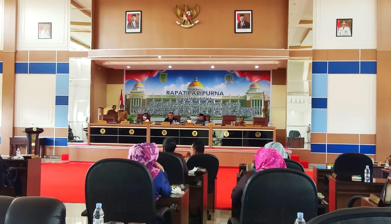 Seluruh Fraksi DPRD Setuju Perda Inisiatif DPRD Hymne dan Mars Rokan Hilir