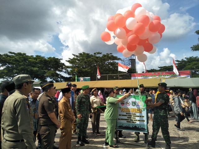 Kodim 0320/Dumai Taja Pasar Murah Meriah, Dihadiri Pejabat Teras dan Perwakilan Kementrian Perdagang