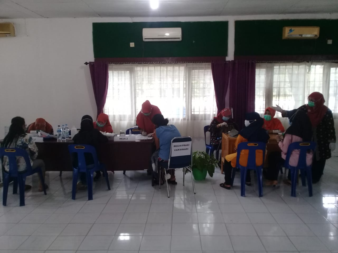 Vaksinasi Gratis Digelar di Kantor Camat Dumai Timur