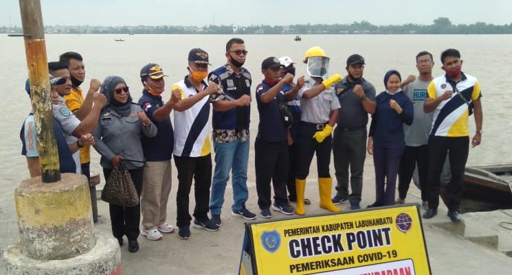 Dishub Labuhanbatu Checkpoint' Covid-19 di Dermaga Sarang Elang