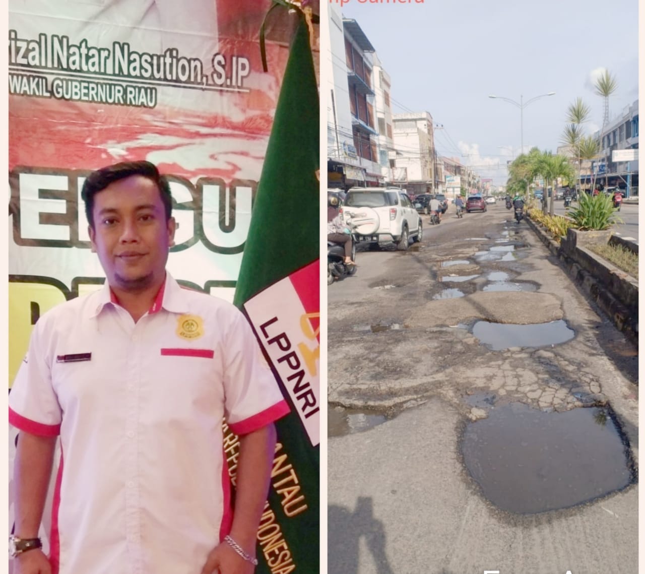 Jalan Terkikis, DPK LPPNRI Dumai Minta Dinas PUPR Segera Lakukan Perbaikkan