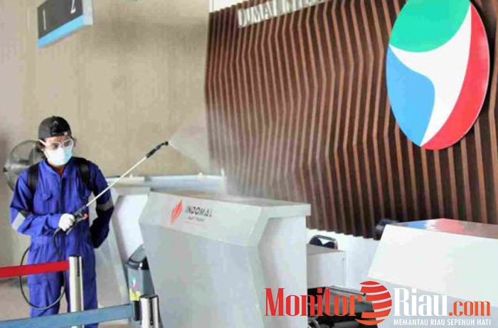 Pelindo Dumai Kembali Lakukan Penyemprotan Disinfektan Di 4 Kelurahan