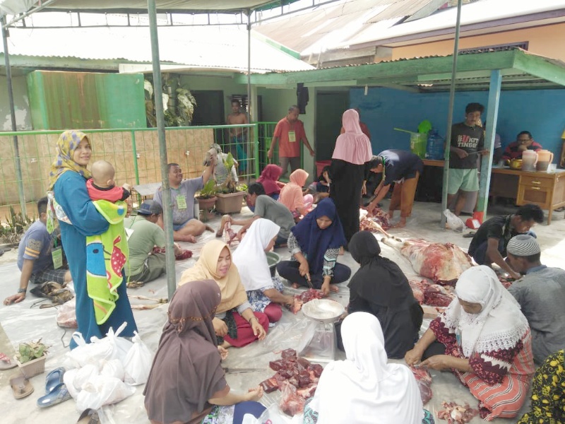 Masjid Al-Mukminin I Dumai Laksanakan Penyembelihan Hewan Kurban