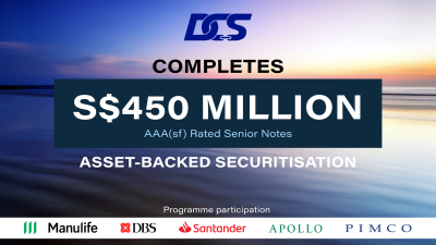 DCS Memperluas Sekuritisasi Aset Menjadi S$450 juta dengan Surat Utang Senior Berperingkat AAA