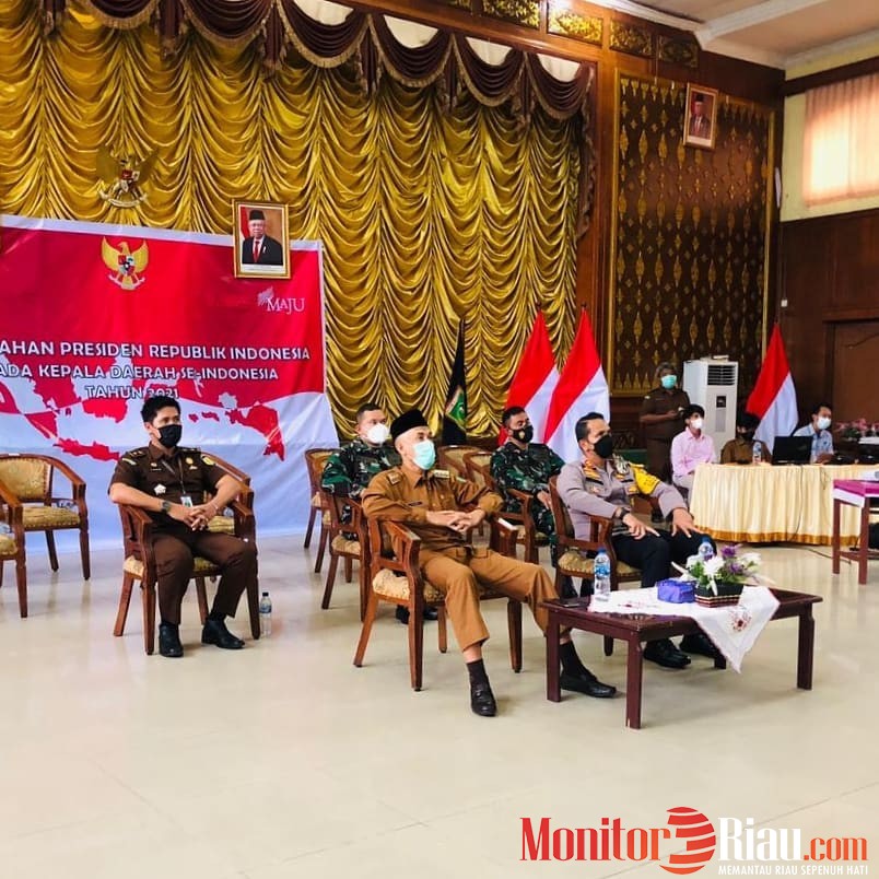 Wako Dumai Ikuti Rakor Bersama Presiden RI Secara Virtual