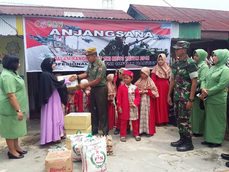 Ulang Tahun ke-73, TNI Dumai Gelar Kegiatan Sosial