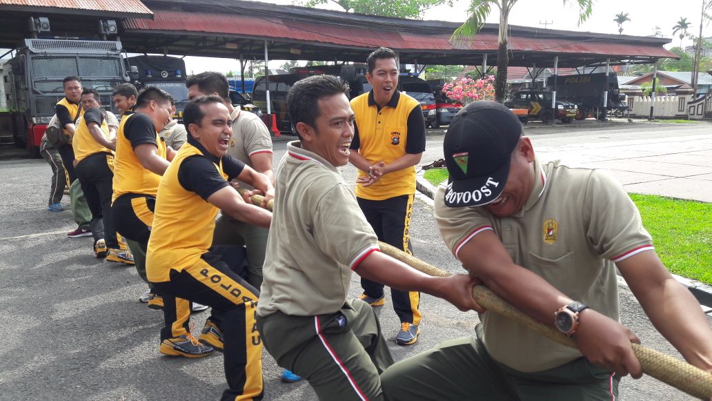 Polres dan Kodim 0314/Inhil Selenggarakan Kegiatan Olahraga Bersama