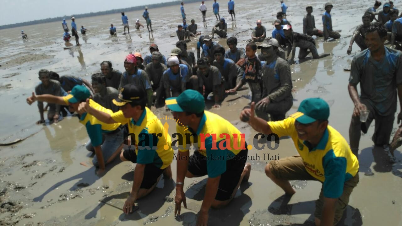Pemda Inhil Pecahkan Rekor MURI, Mandi Lumpur Diatas Papan Tongkah Terbanyak