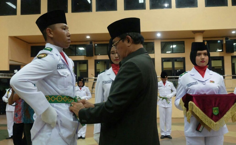 Sambut HUT RI Ke-72, Paskibraka Inhil Resmi Dikukuhkan