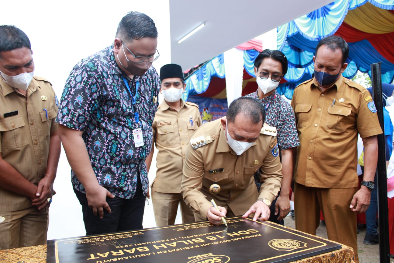 Resmikan Gedung SDN 16 Bilah Barat, Ini Kata Bupati Labuhanbatu