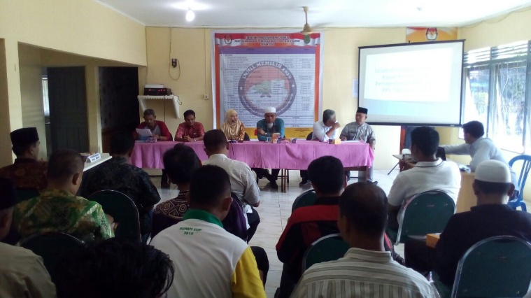 KPU Rakor Bersama Camat se-Inhil