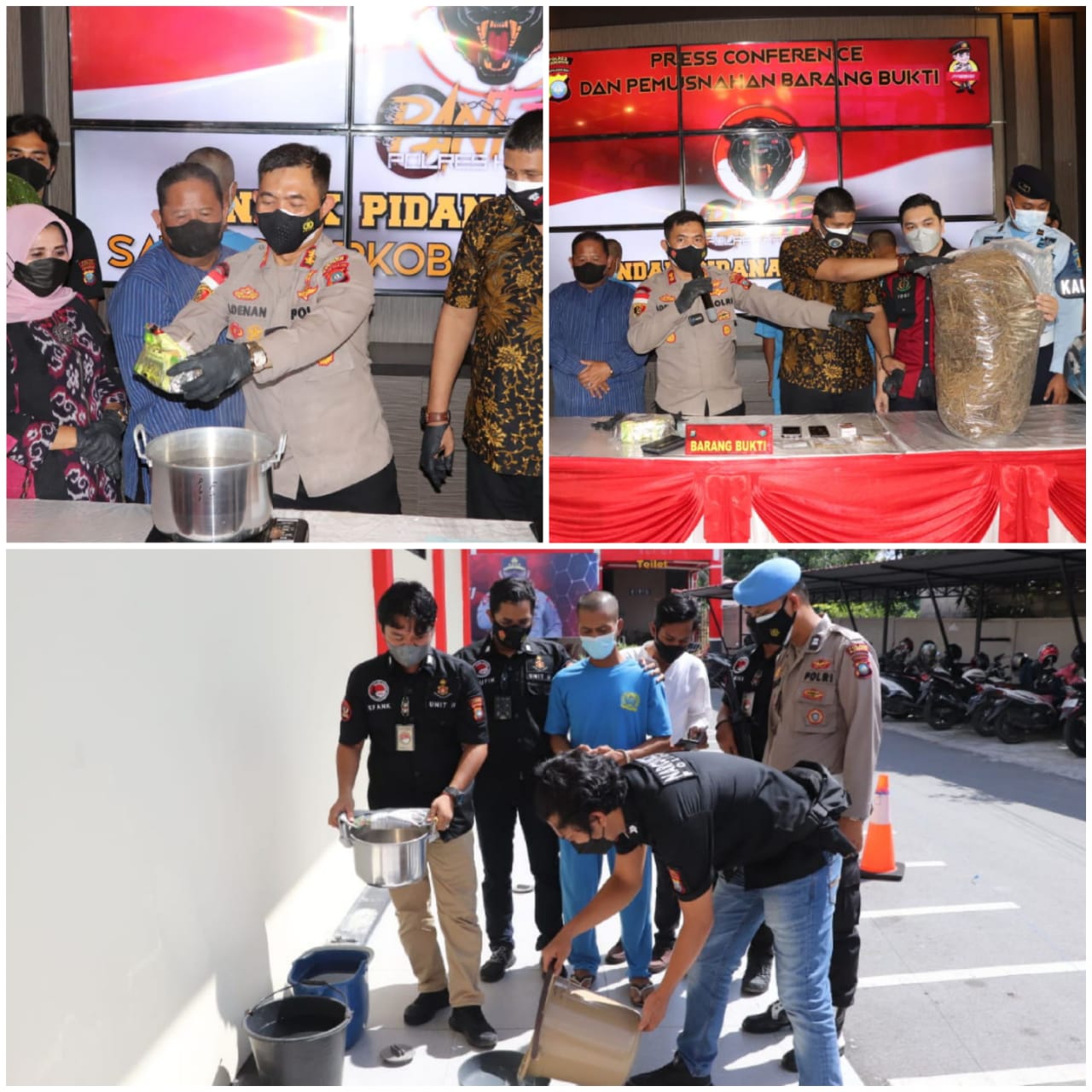 Selamatkan Ribuan Orang, Polres Karimun Musnahkan 1 Kg Sabu Serta Amankan Ganja