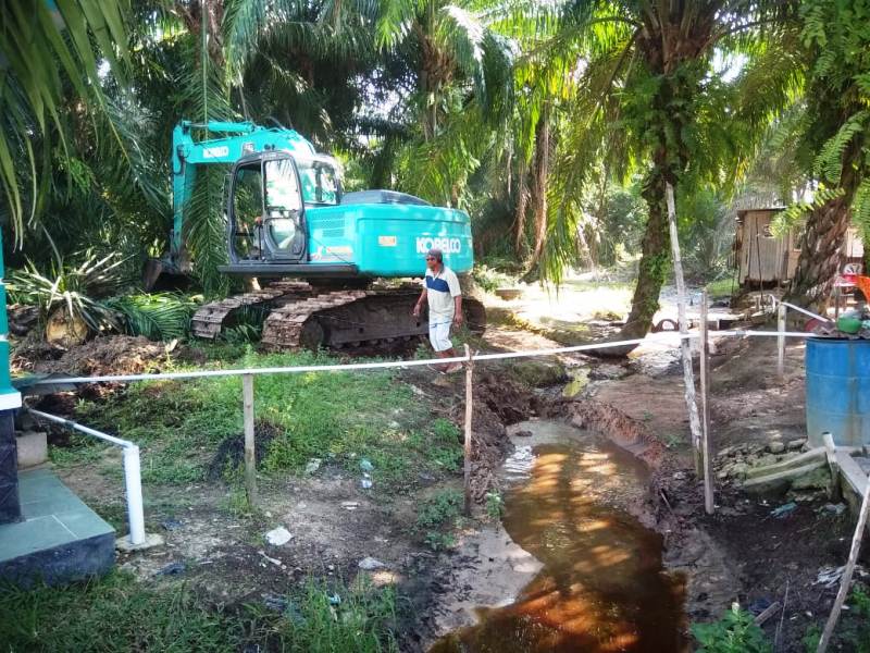 Parit RT 01 Tanjung Palas Dikeruk, Tim Penggali Menemukan Ular Sawah