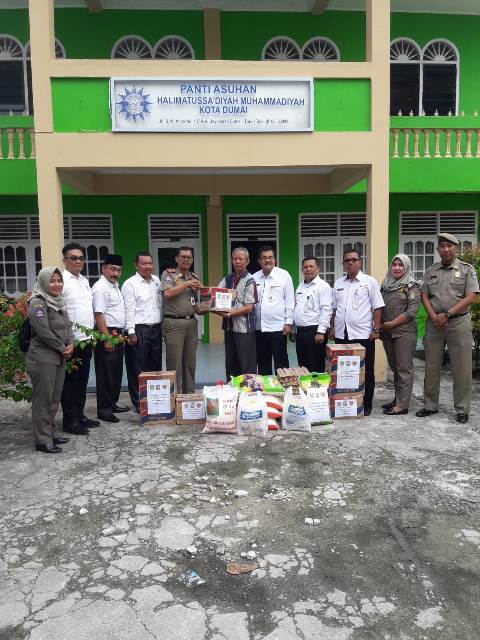 Satpol PP Dumai Hampiri Panti Asuhan Halimatussa'diyah