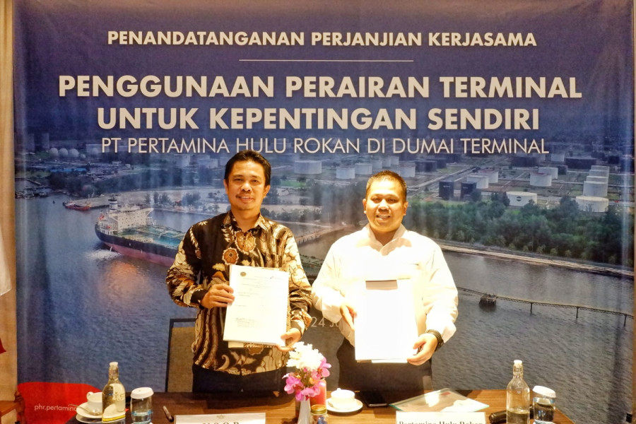 Kontribusi untuk Negara, PHR Tandatangani Perjanjian Kerja Sama Perairan dengan KSOP Dumai
