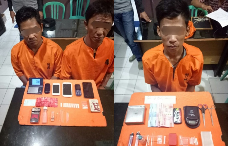 Polres Inhil Ringkus Tiga Tersangka Narkoba