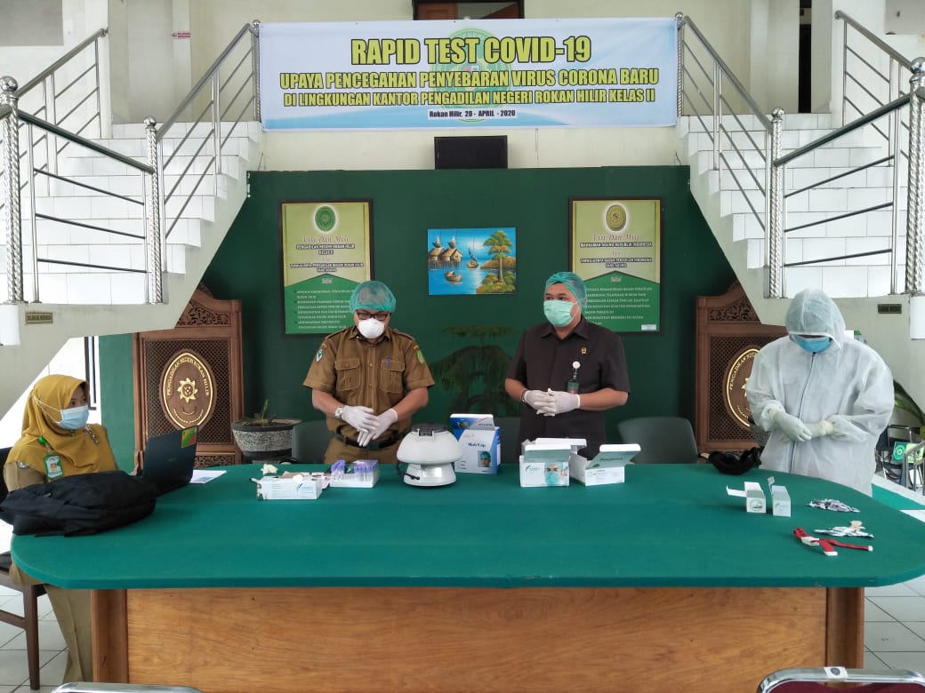 PN Rohil Gelar Rapid Test Untuk Seluruh Hakim Dan ASN, Ini Hasilnya