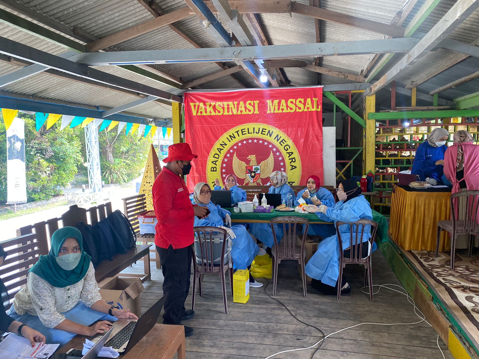 BIN Riau Gelar Serbuan  Vaksin Covid-19 Di Taman Alam Mayang Pekanbaru