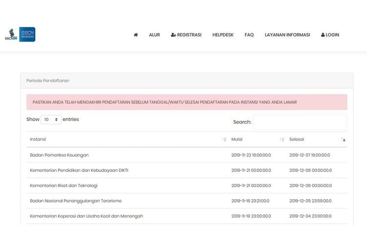 5 Instansi Ini Masih Buka Pendaftaran CPNS 2019