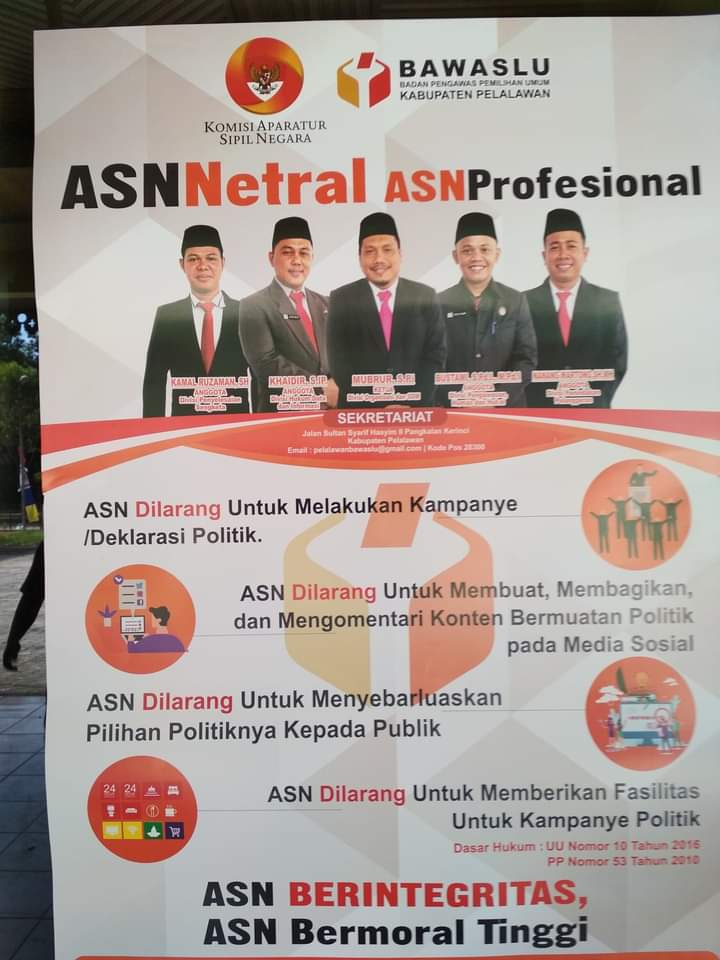 Bawaslu Pelalawan Temukan Oknum Kepsek Langgar Netralitas Pilkada