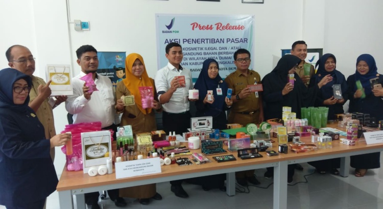 BPOM di Kota Dumai Temukan Kosmentik Ilegal Senilai 180Juta