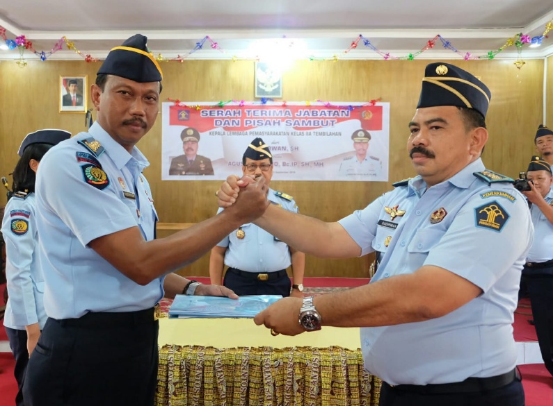 Sertijab, Agus Pritiatno Kepala Baru di Lapas Kelas IIA Tembilahan