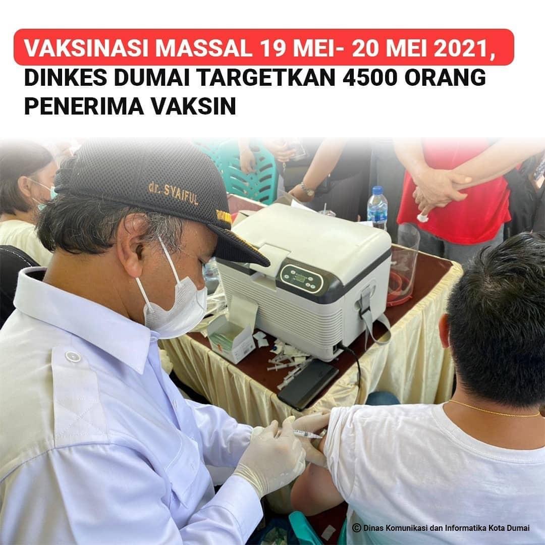 Dinkes Dumai Targetkan 4.500 Orang Penerima Vaksin