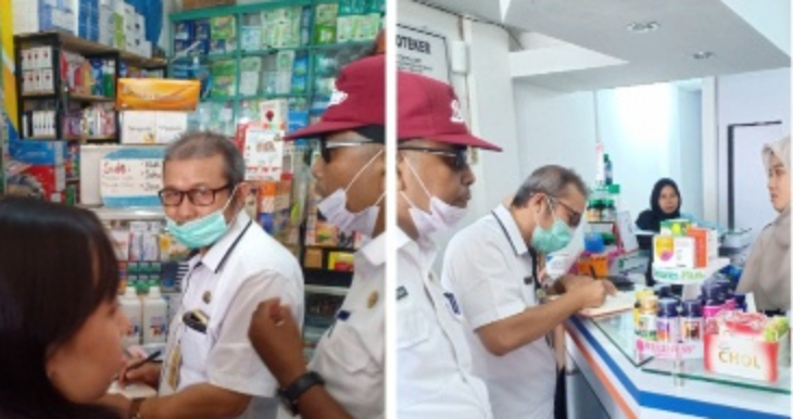 Disdagtrin Inhil Sidak ke Apotek dan Toko Obat