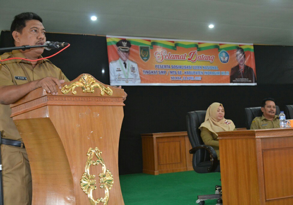 Belasan Ribu Siswa SMP di Inhil Siap Ikuti UN 2017
