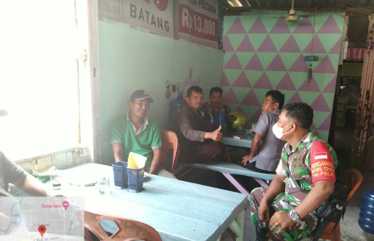 Babinsa Datuk Laksamana Harap Peran Masyarakat Untuk Menerapkan Prokes