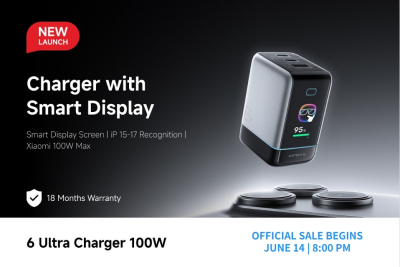 CUKTECH 6 Ultra 100W Smart Display Charger Launches in the Philippines on June 14