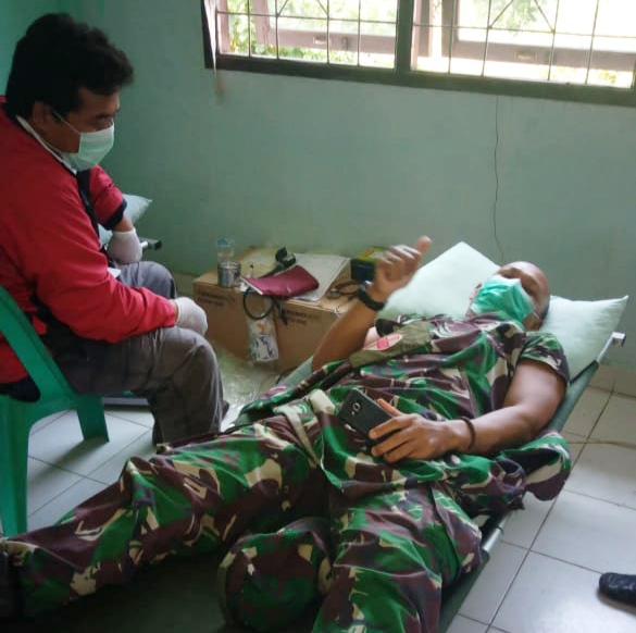 Koramil 01 Kodim 0320 Dumai Gelar Kegiatan Donor Darah