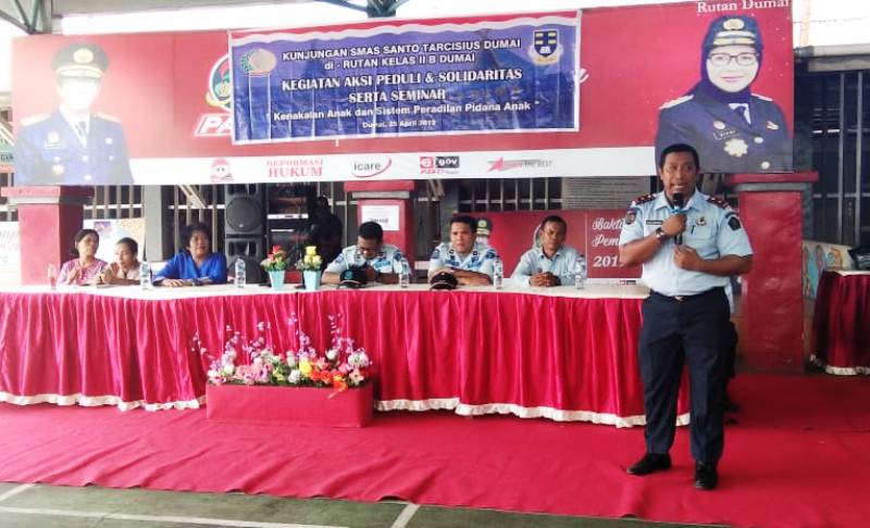 Aksi Peduli, SMA Santo Tarcisius Kunjungi Rutan Dumai