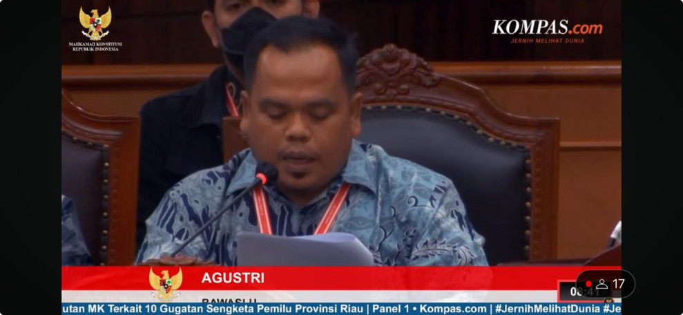 Beri Keterangan di MK, Bawaslu Dumai Tetap Akan Menunggu Keputusan Sidang