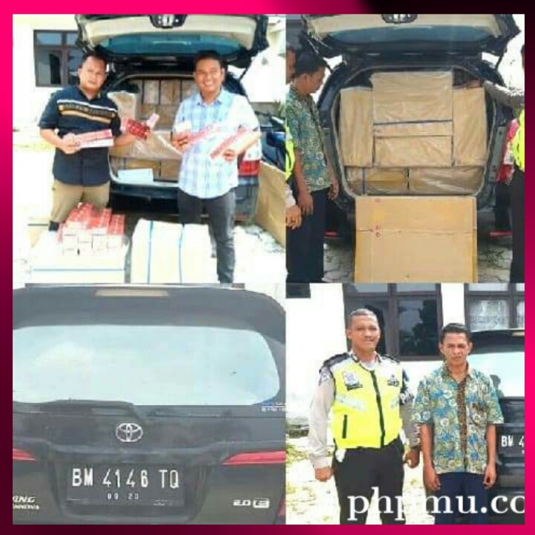 Polres Pelalawan Kembali Tangkap 33 Kardus Rokok Merek Lufman Asal Tembilahan