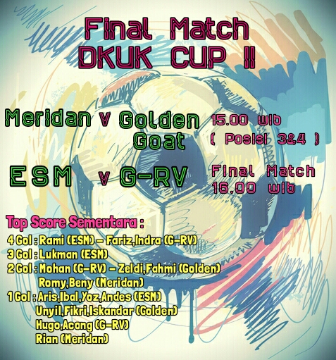 Juara Bertahan Gugur, G-RV tantang ESM FC di Final DKUK Cup II